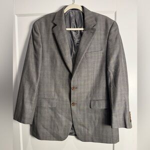 Ralph Ralph Lauren Mens Silk Wool Windowpane Sportcoat Blazer Jacket 40R
